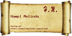 Hampl Melinda névjegykártya